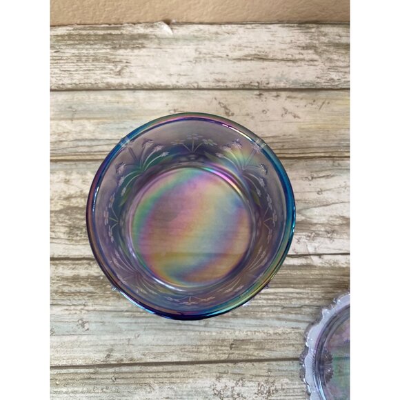 Fenton Iridescent Lavender Trinket Jar Scott K Fenton S Whitlatch Hand Painted - Picture 9 of 13